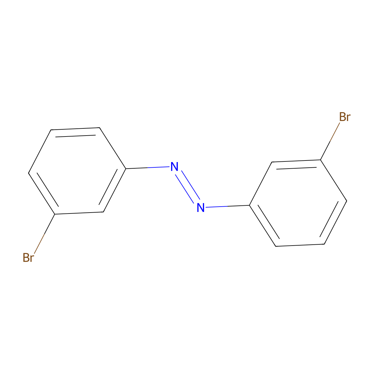 Diazene, bis(3-bromophenyl)- molecular structure, CAS 15426-17-2