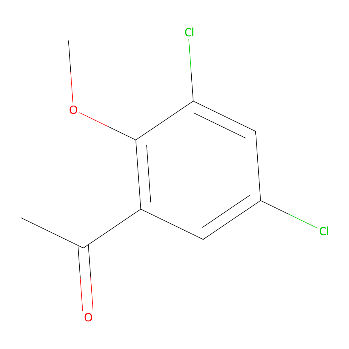 1-(3,5-Dichloro-2-methoxyphenyl)ethanone molecular structure, CAS 154260-25-0