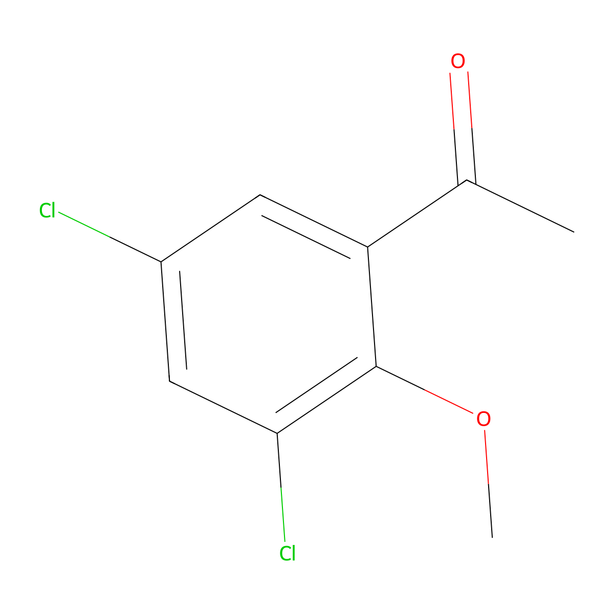 1-(3,5-Dichloro-2-methoxyphenyl)ethanone molecular structure, CAS 154260-25-0