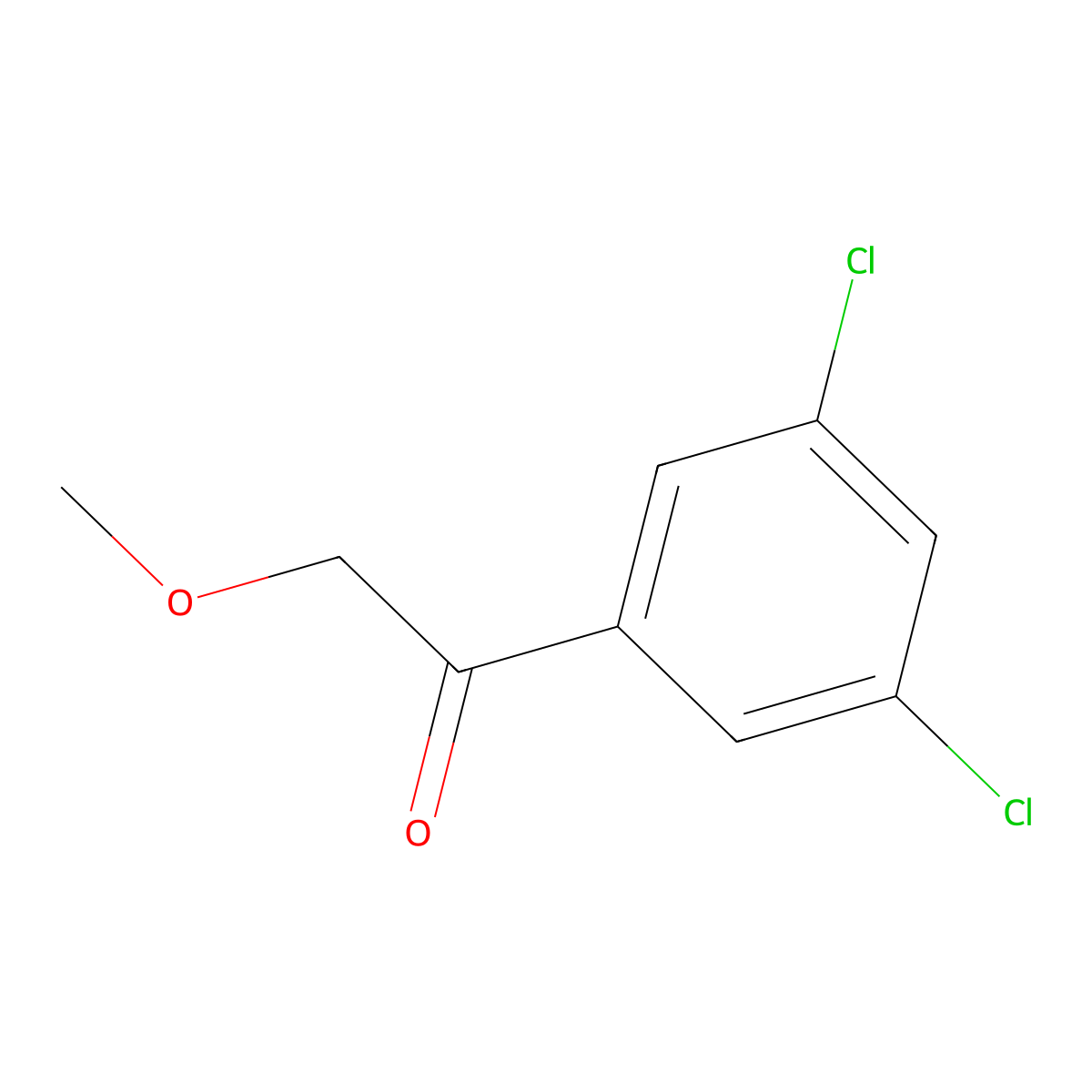 1-(3,5-Chlorophenyl)-2-methoxyethanone molecular structure, CAS 154260-28-3