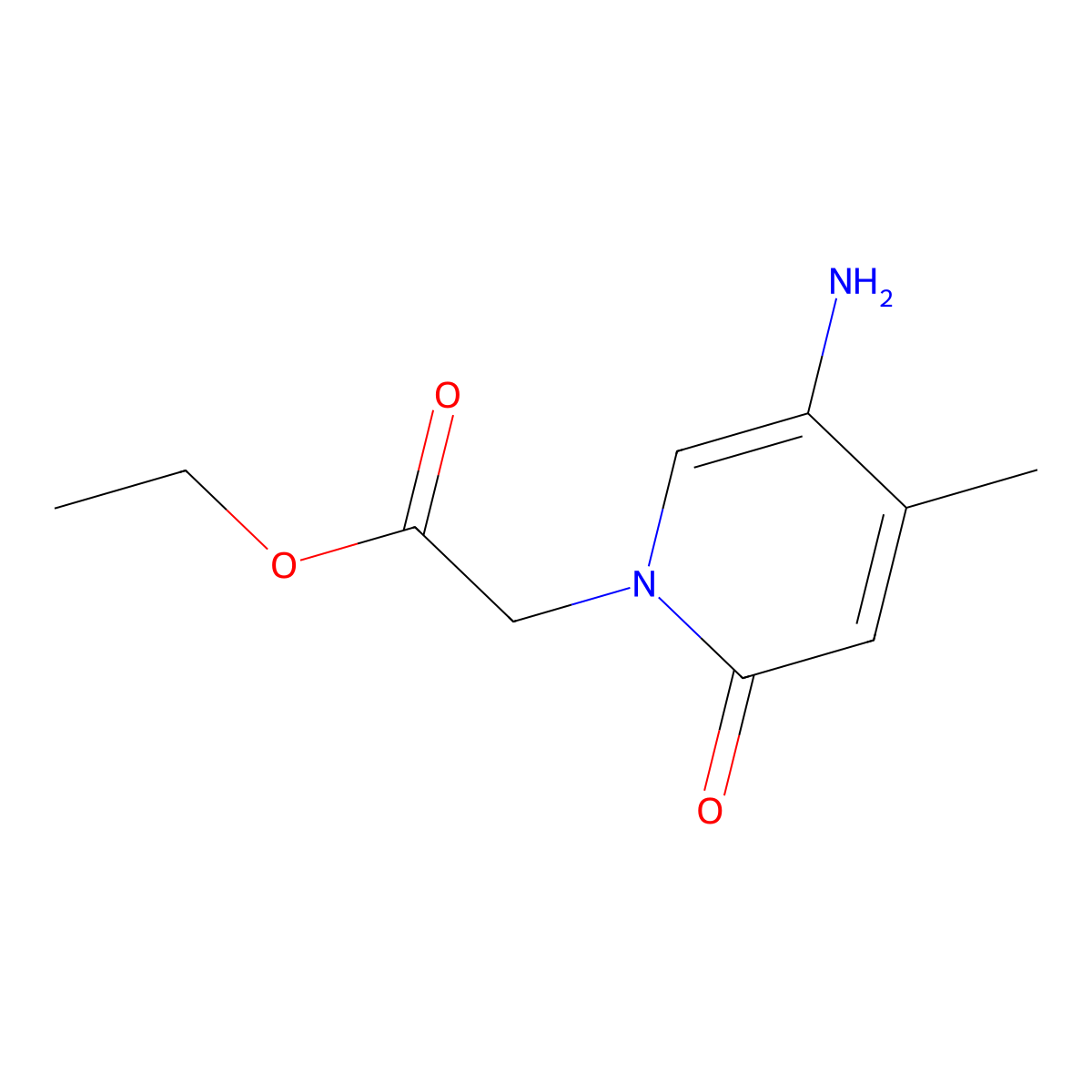Ethyl 2-(5-amino-4-methyl-2-oxopyridin-1(2h)-yl)acetate molecular structure, CAS 1542646-54-7
