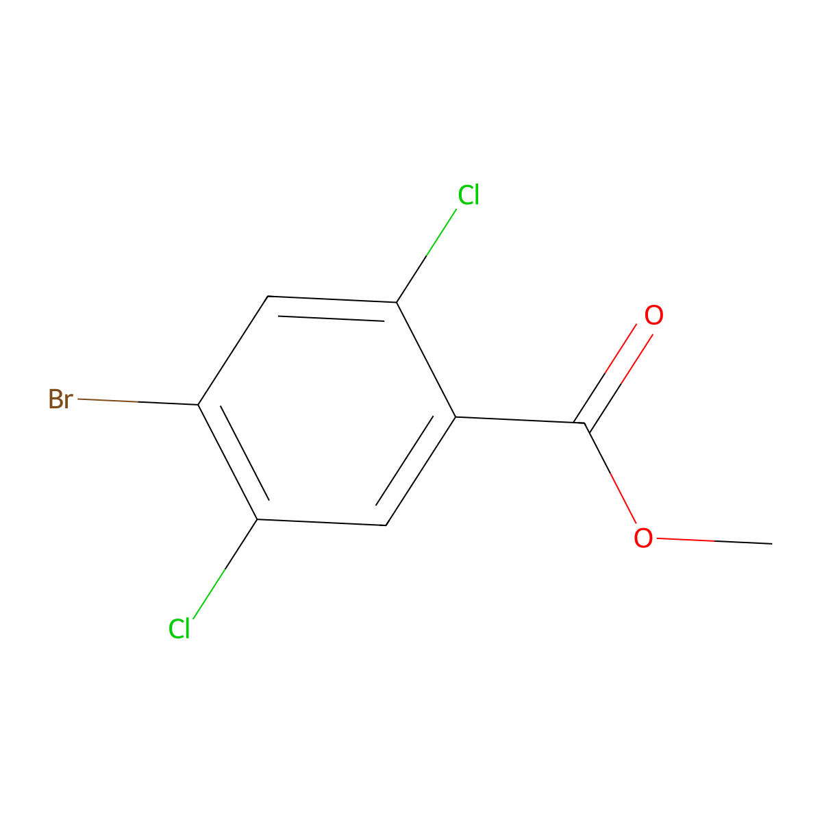 Methyl 4-bromo-2,5-dichlorobenzoate molecular structure, CAS 1542664-63-0