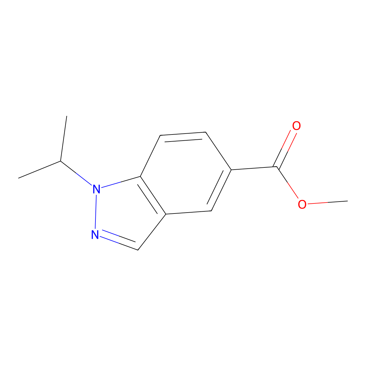 methyl 1-isopropyl-1H-indazole-5-carboxylate molecular structure, CAS 1542664-67-4