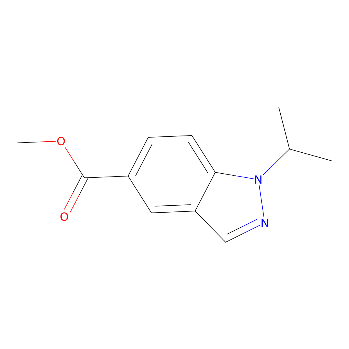 methyl 1-isopropyl-1H-indazole-5-carboxylate molecular structure, CAS 1542664-67-4