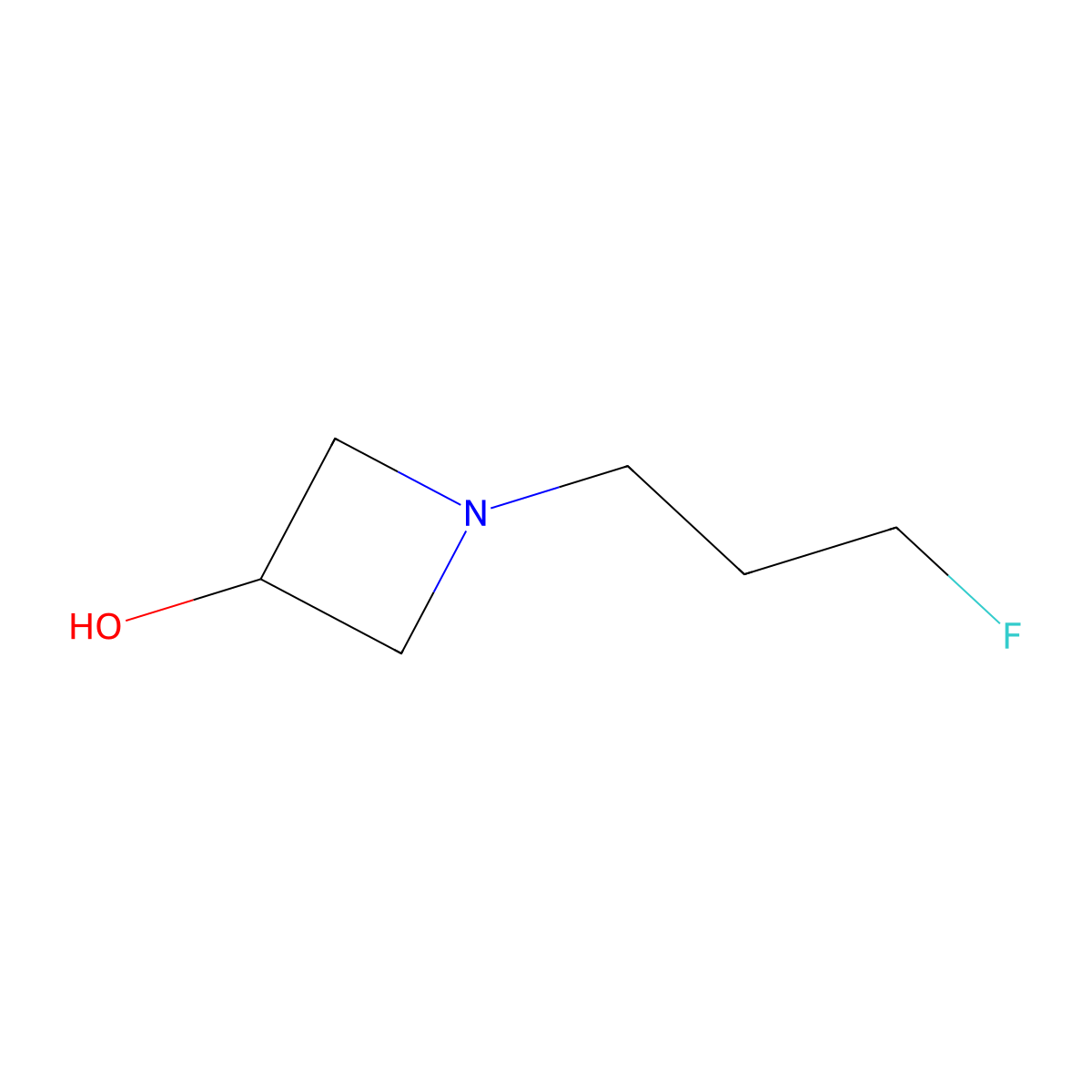 1-(3-Fluoropropyl)azetidin-3-ol molecular structure, CAS 1542666-89-6