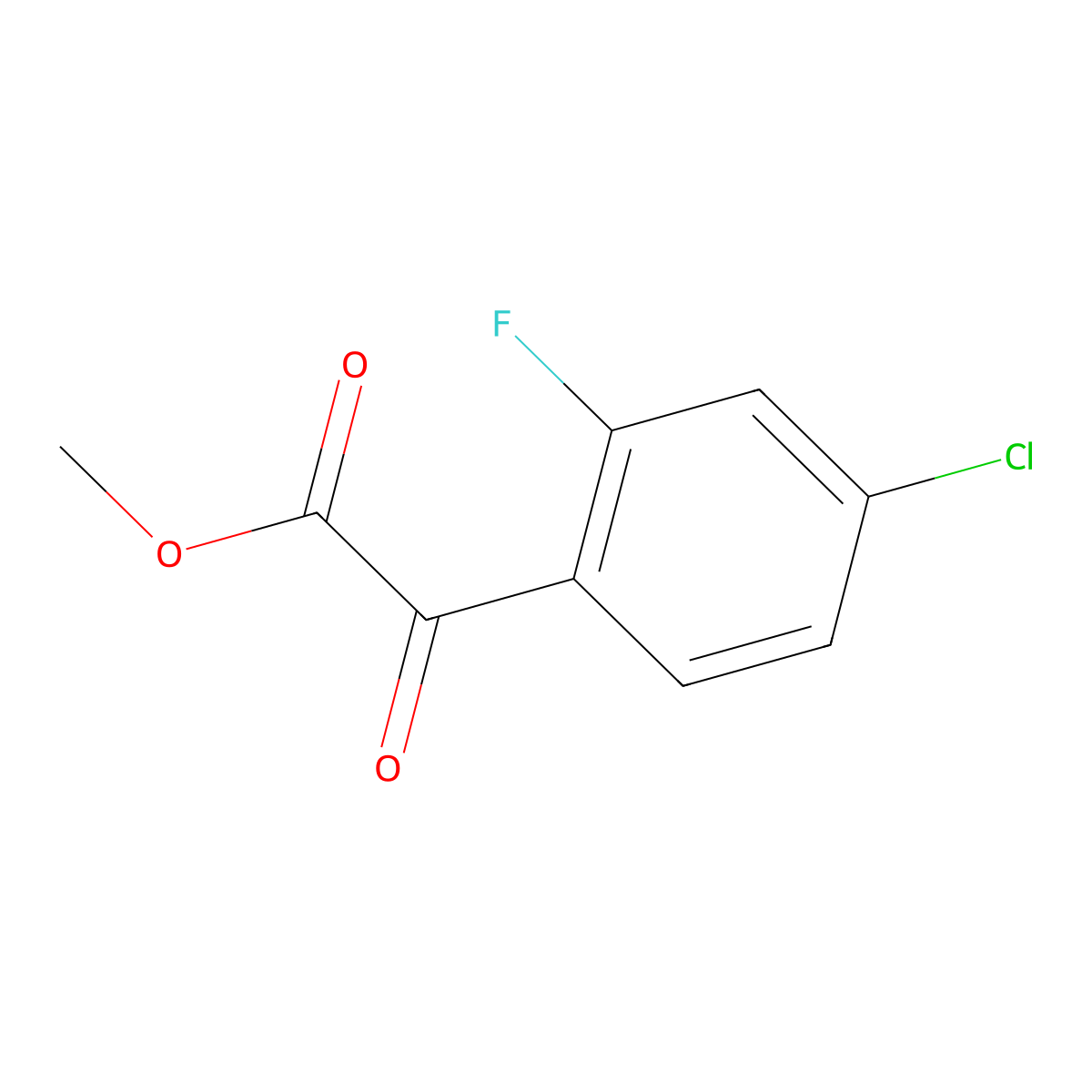 Methyl 4-chloro-2-fluoro-alpha-oxobenZeneacetate molecular structure, CAS 154267-23-9