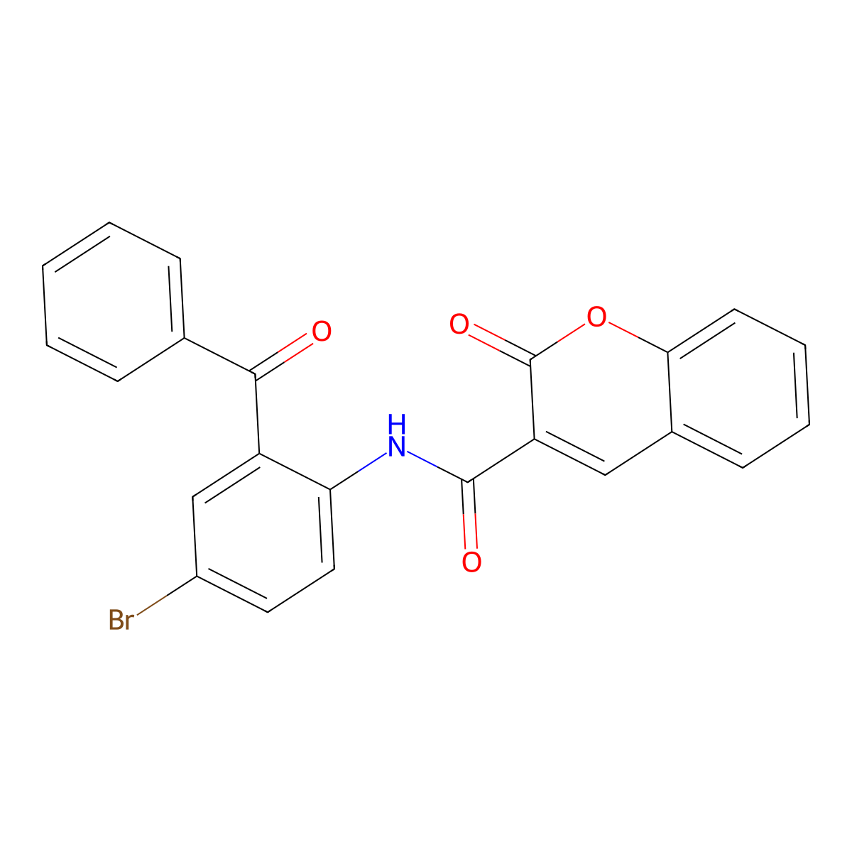 N-(2-benzoyl-4-bromophenyl)-2-oxo-2H-chromene-3-carboxamide molecular structure, CAS 154267-55-7