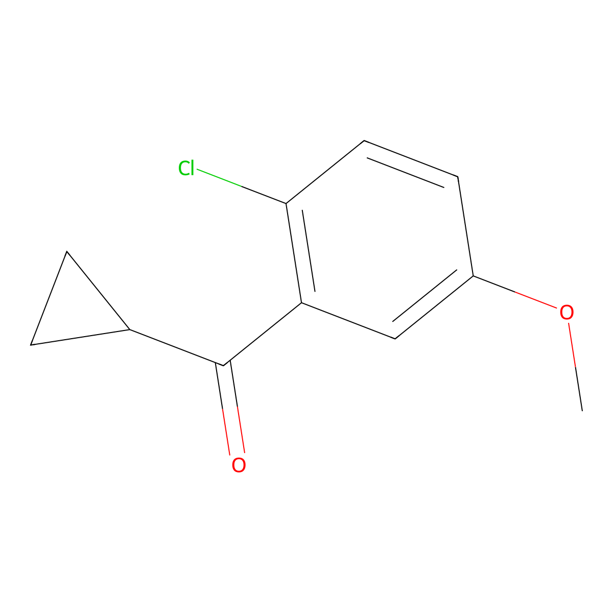 (2-Chloro-5-methoxyphenyl)(cyclopropyl)methanone molecular structure, CAS 1542671-49-7