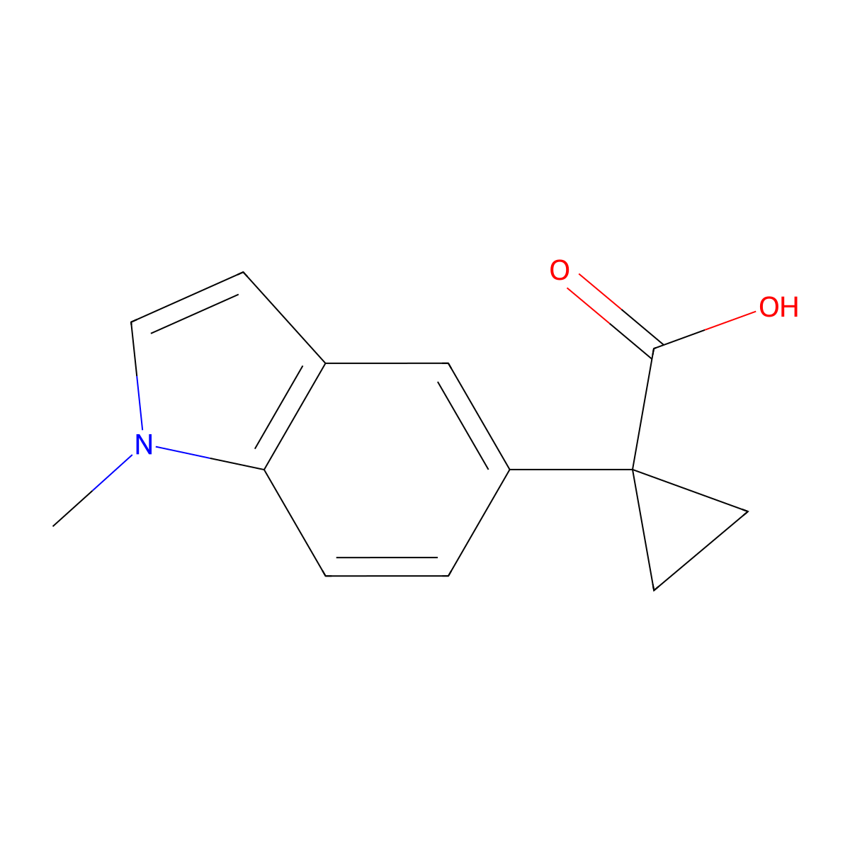 1-(1-Methyl-1H-indol-5-YL)cyclopropane-1-carboxylic acid molecular structure, CAS 1542679-37-7
