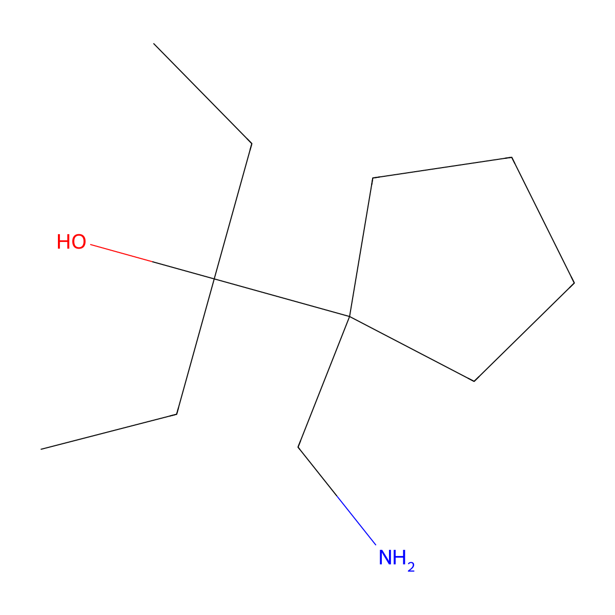 3-(1-(Aminomethyl)cyclopentyl)pentan-3-ol molecular structure, CAS 1542681-12-8