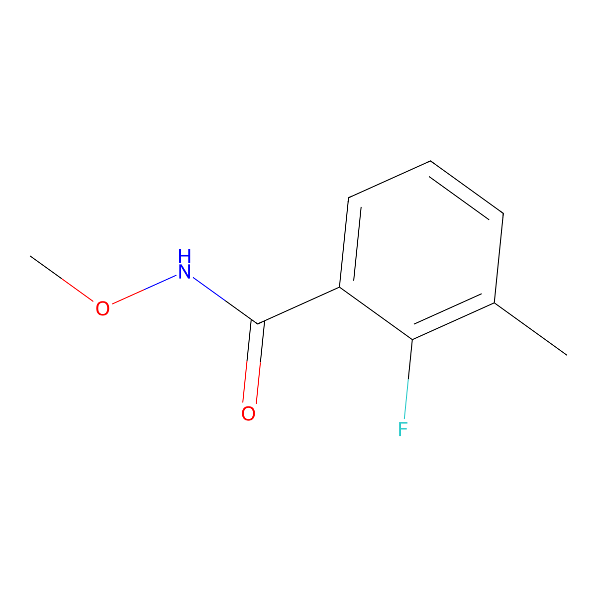 2-Fluoro-N-methoxy-3-methylbenzamide molecular structure, CAS 1542691-30-4