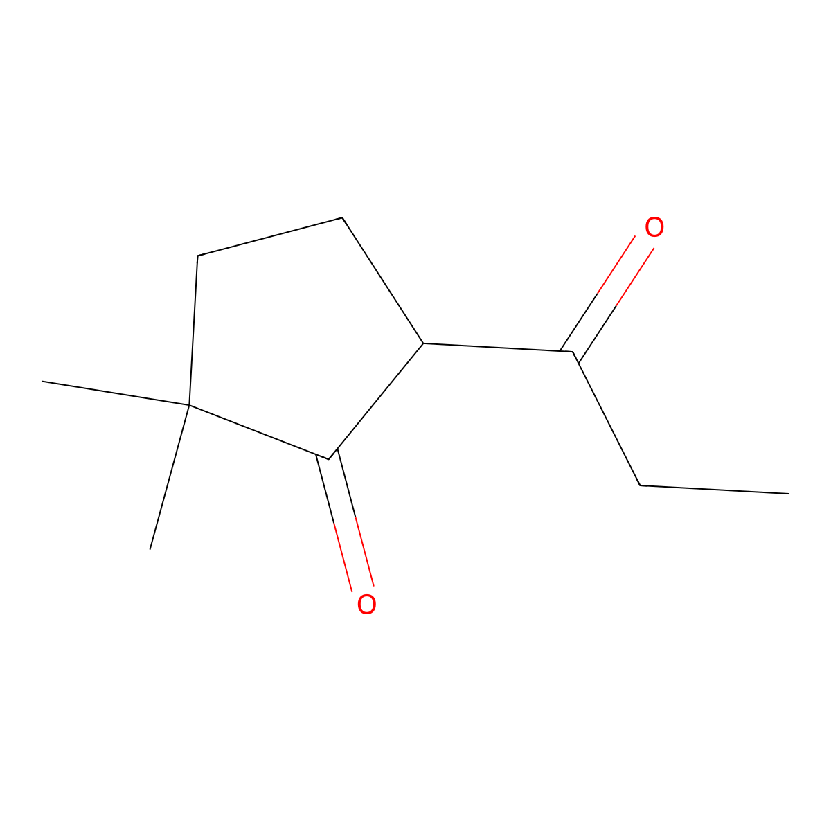 2,2-Dimethyl-5-propanoylcyclopentan-1-one molecular structure, CAS 1542692-65-8
