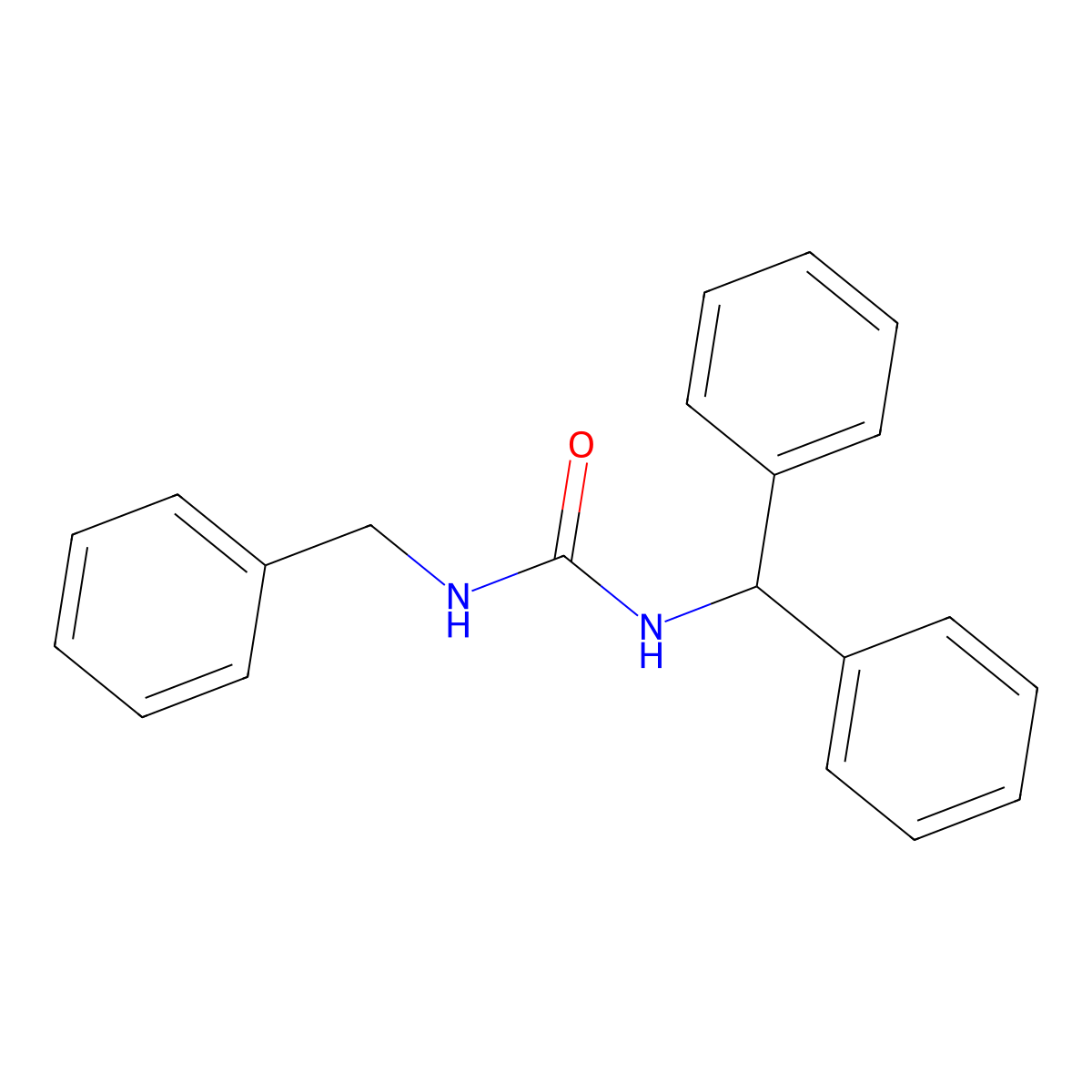 1-Benzhydryl-3-benzylurea molecular structure, CAS 15427-71-1