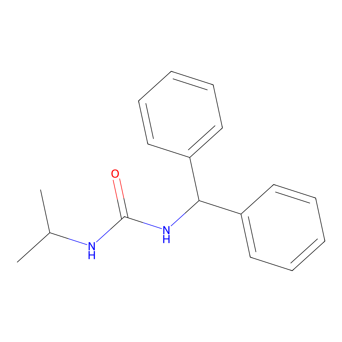 1-(Diphenylmethyl)-3-(propan-2-yl)urea molecular structure, CAS 15427-84-6