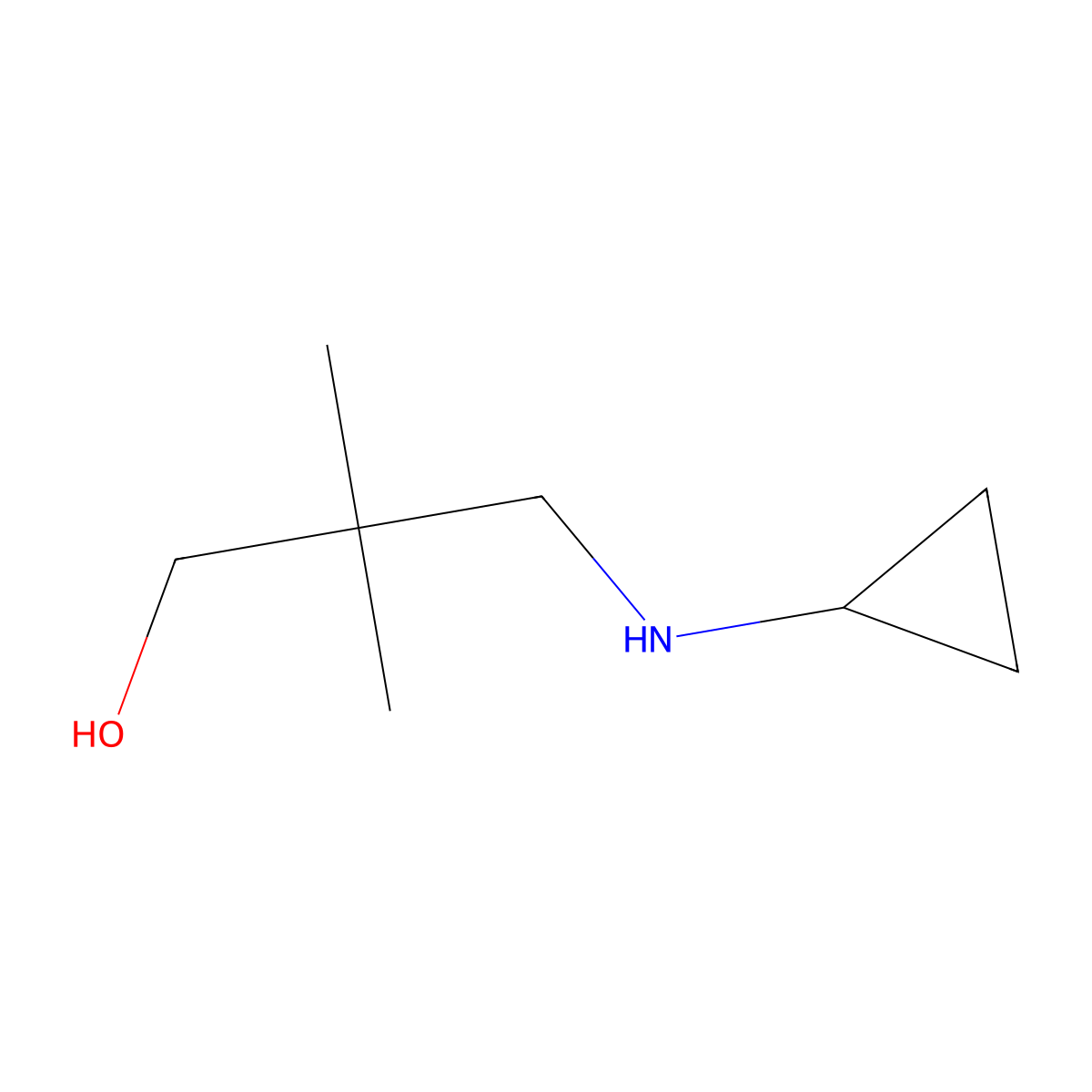 3-(Cyclopropylamino)-2,2-dimethylpropan-1-ol molecular structure, CAS 1542705-72-5