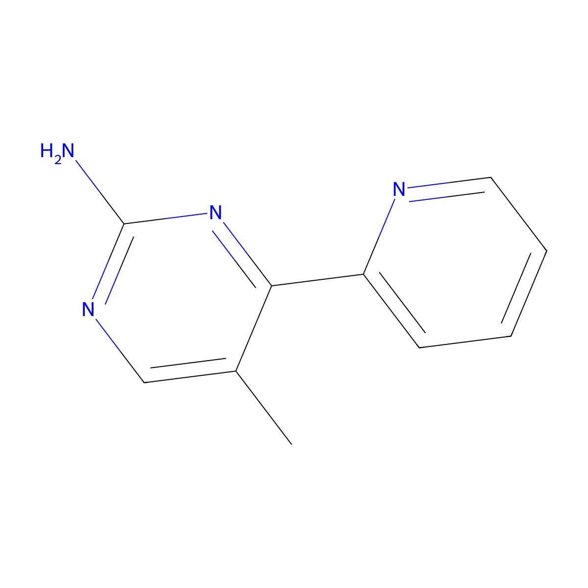 5-Methyl-4-(pyridin-2-yl)pyrimidin-2-amine molecular structure, CAS 1542712-53-7