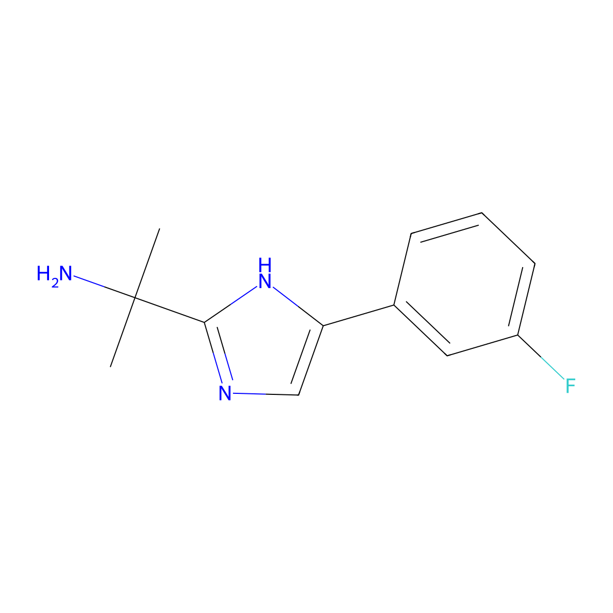 2-[4-(3-fluorophenyl)-3H-imidazol-2-yl]propan-2-amine molecular structure, CAS 1542723-42-1