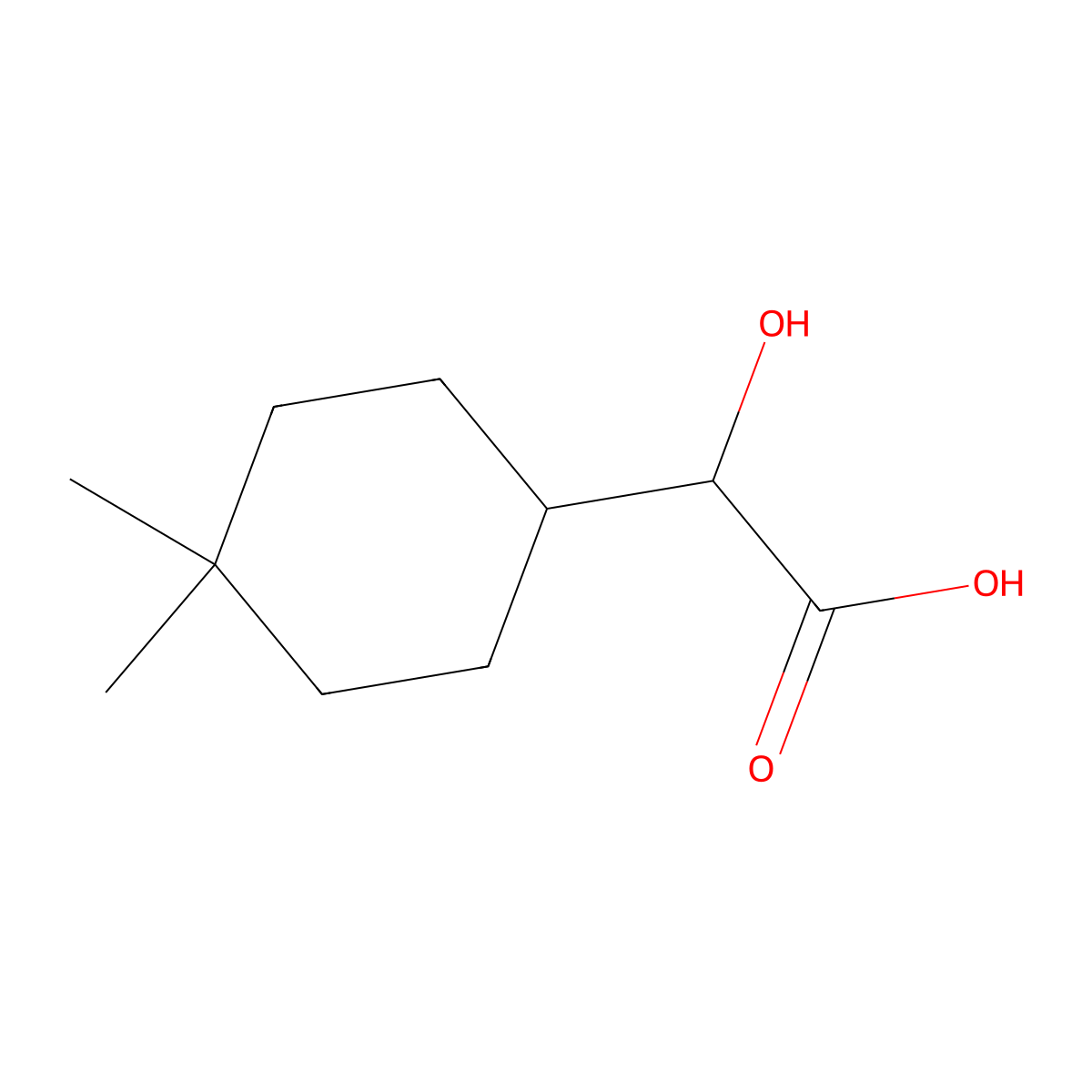 2-(4,4-Dimethylcyclohexyl)-2-hydroxyacetic acid molecular structure, CAS 1542727-32-1