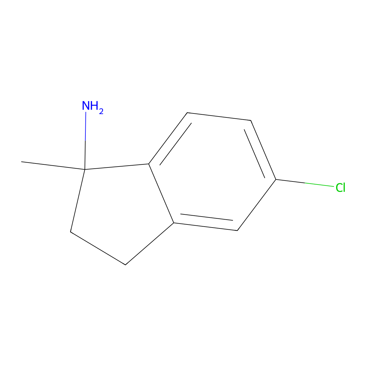 5-Chloro-1-methyl-2,3-dihydro-1H-inden-1-amine molecular structure, CAS 1542727-74-1