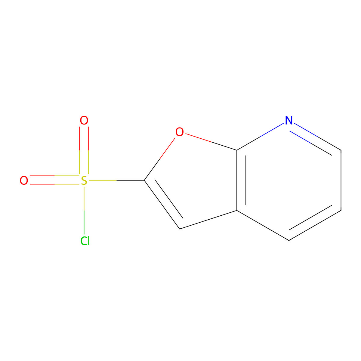 Furo[2,3-b]pyridine-2-sulfonyl chloride molecular structure, CAS 1542747-66-9