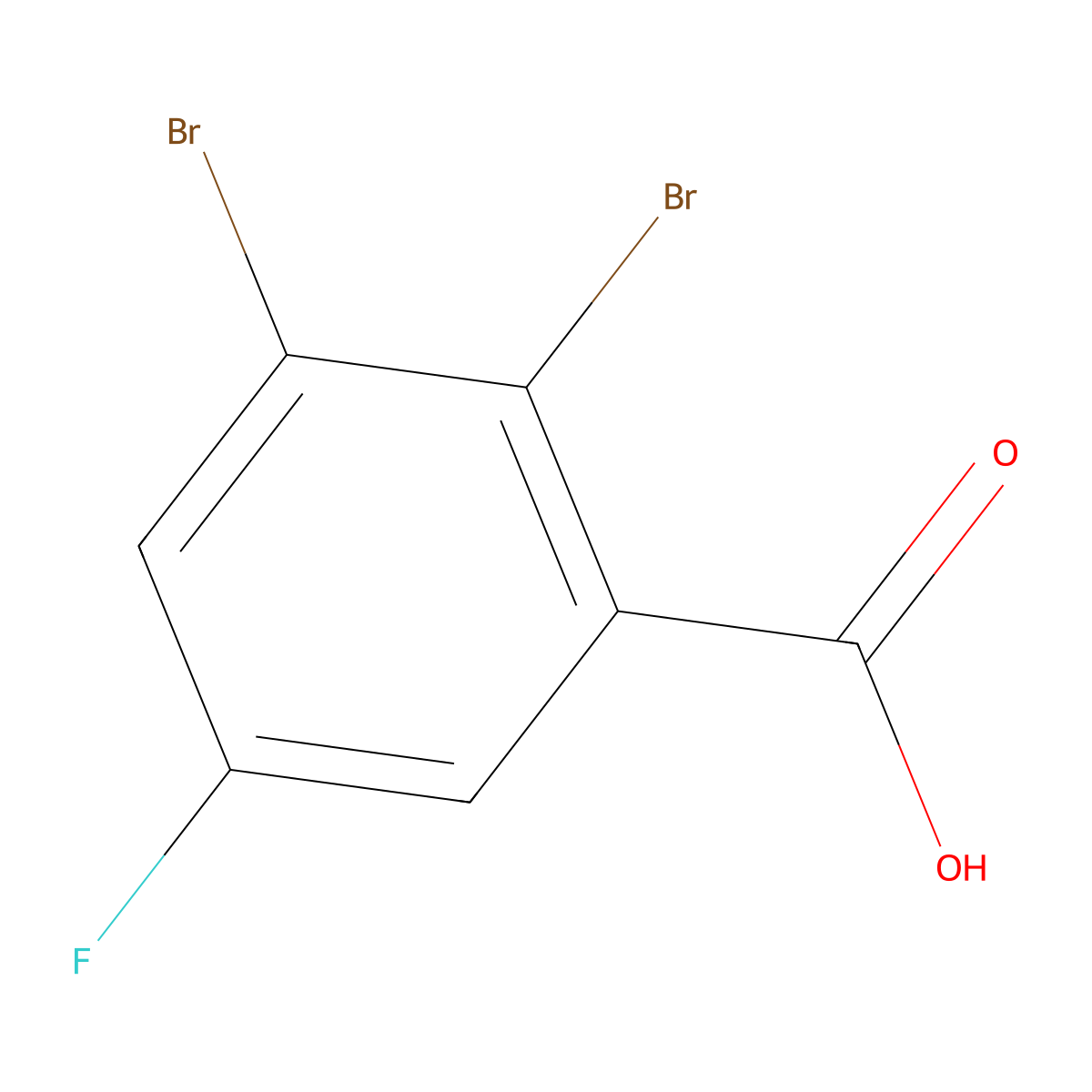 2,3-Dibromo-5-fluorobenzoic acid molecular structure, CAS 1542748-51-5