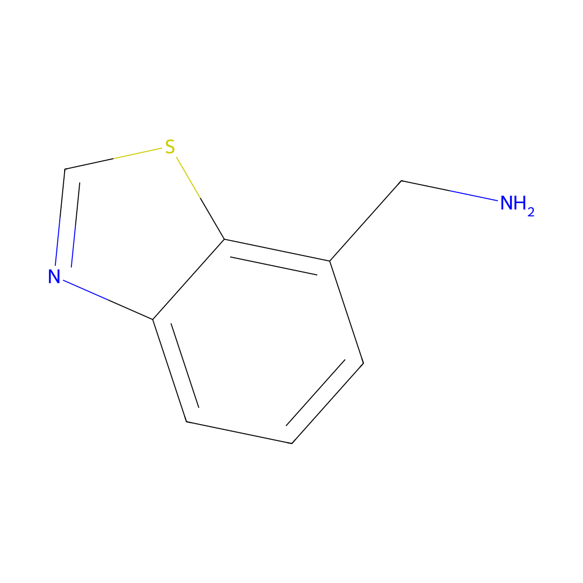 Benzo[d]thiazol-7-ylmethanamine molecular structure, CAS 1542754-28-8