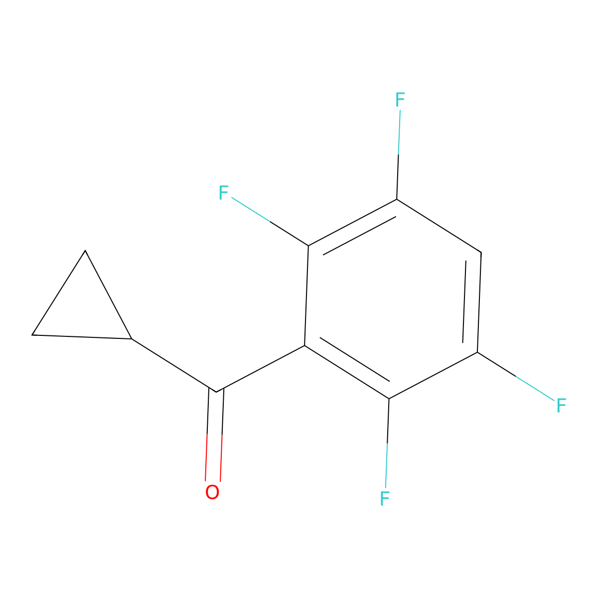 Cyclopropyl(2,3,5,6-tetrafluorophenyl)methanone molecular structure, CAS 1542761-47-6