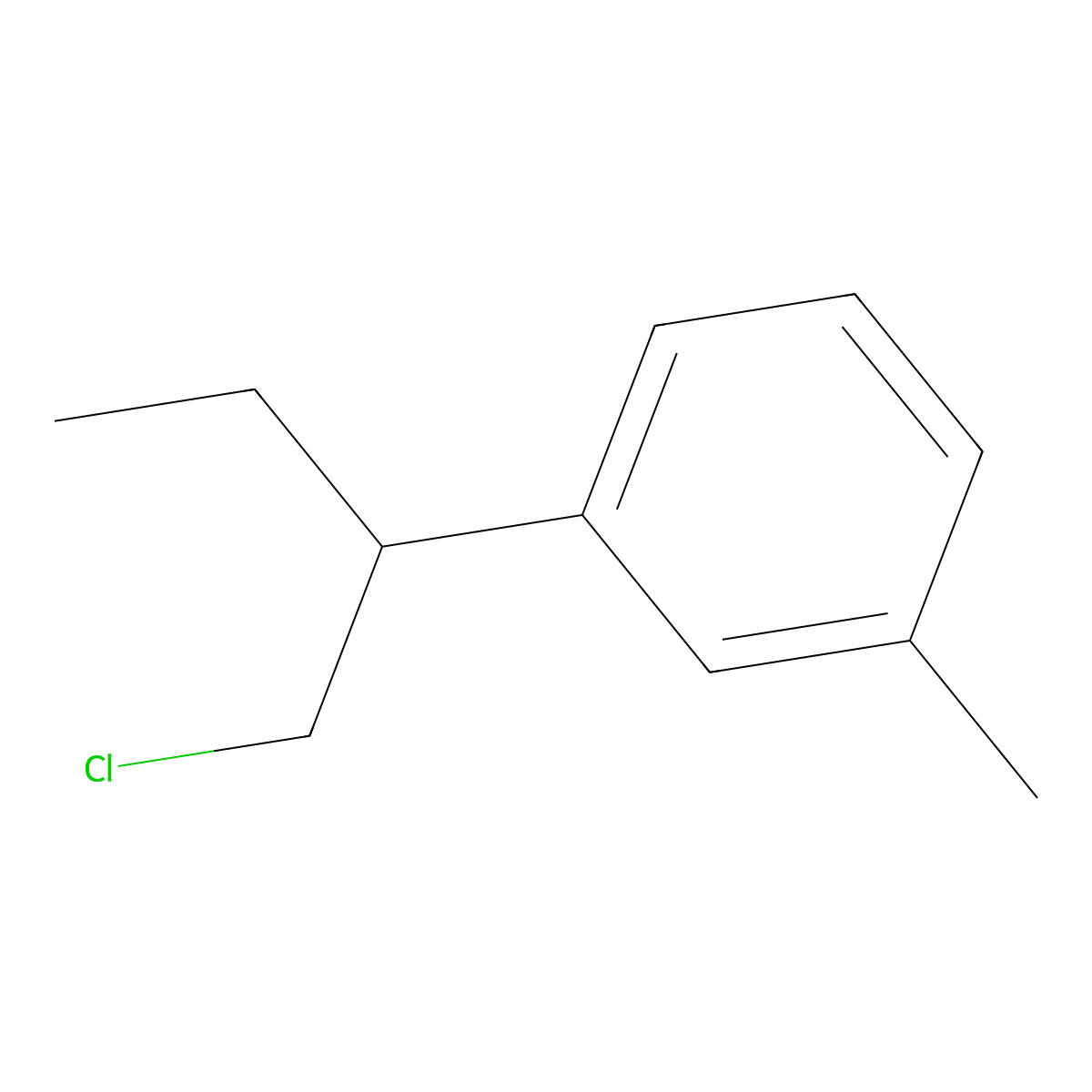 1-(1-Chlorobutan-2-yl)-3-methylbenzene molecular structure, CAS 1542773-71-6