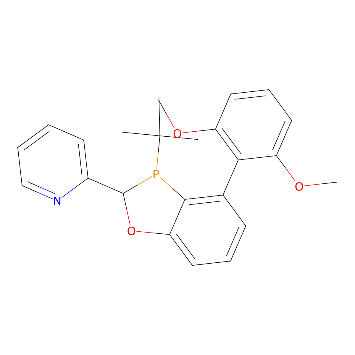 2-((2R,3R)-3-(tert-butyl)-4(2,6-dimethoxyphenyl)-2,3dihydrobenzo[d][1,3]oxaphosphol-2-yl)pyridine molecular structure, CAS 1542796-11-1