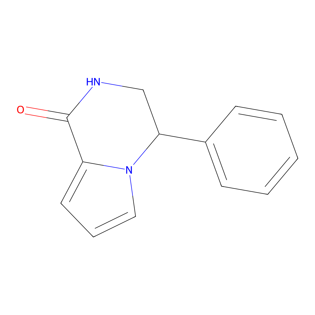 4-Phenyl-3,4-dihydropyrrolo[1,2-a]pyrazin-1(2H)-one molecular structure, CAS 154283-98-4