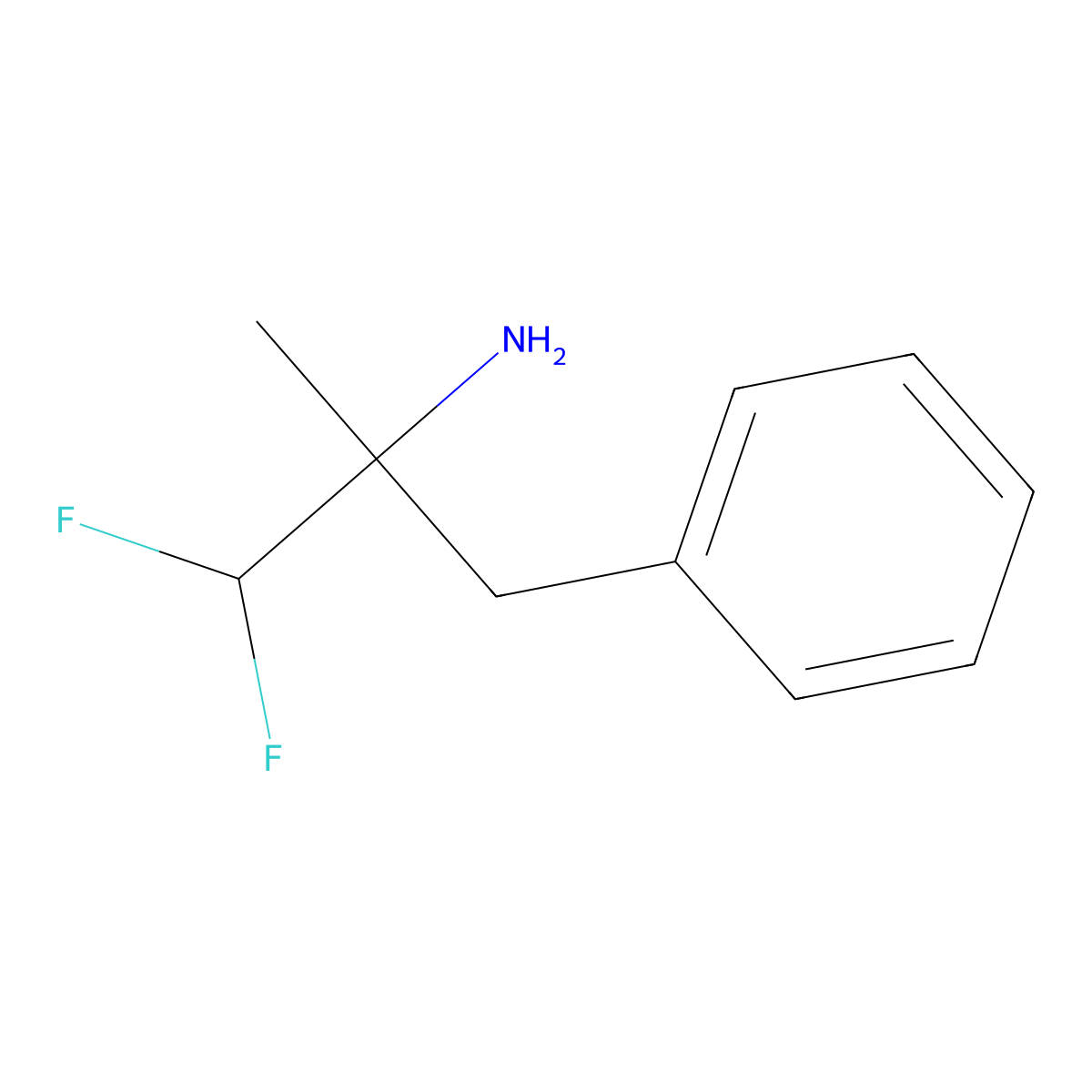 1,1-Difluoro-2-methyl-3-phenylpropan-2-amine molecular structure, CAS 1542863-53-5