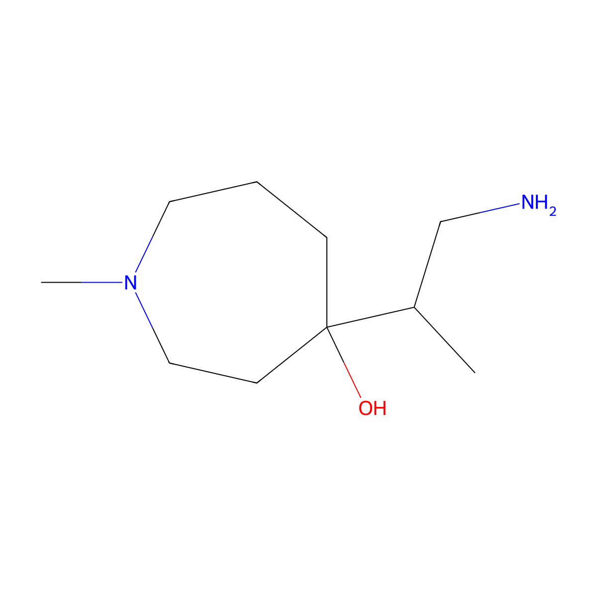 4-(1-Aminopropan-2-yl)-1-methylazepan-4-ol molecular structure, CAS 1542876-72-1