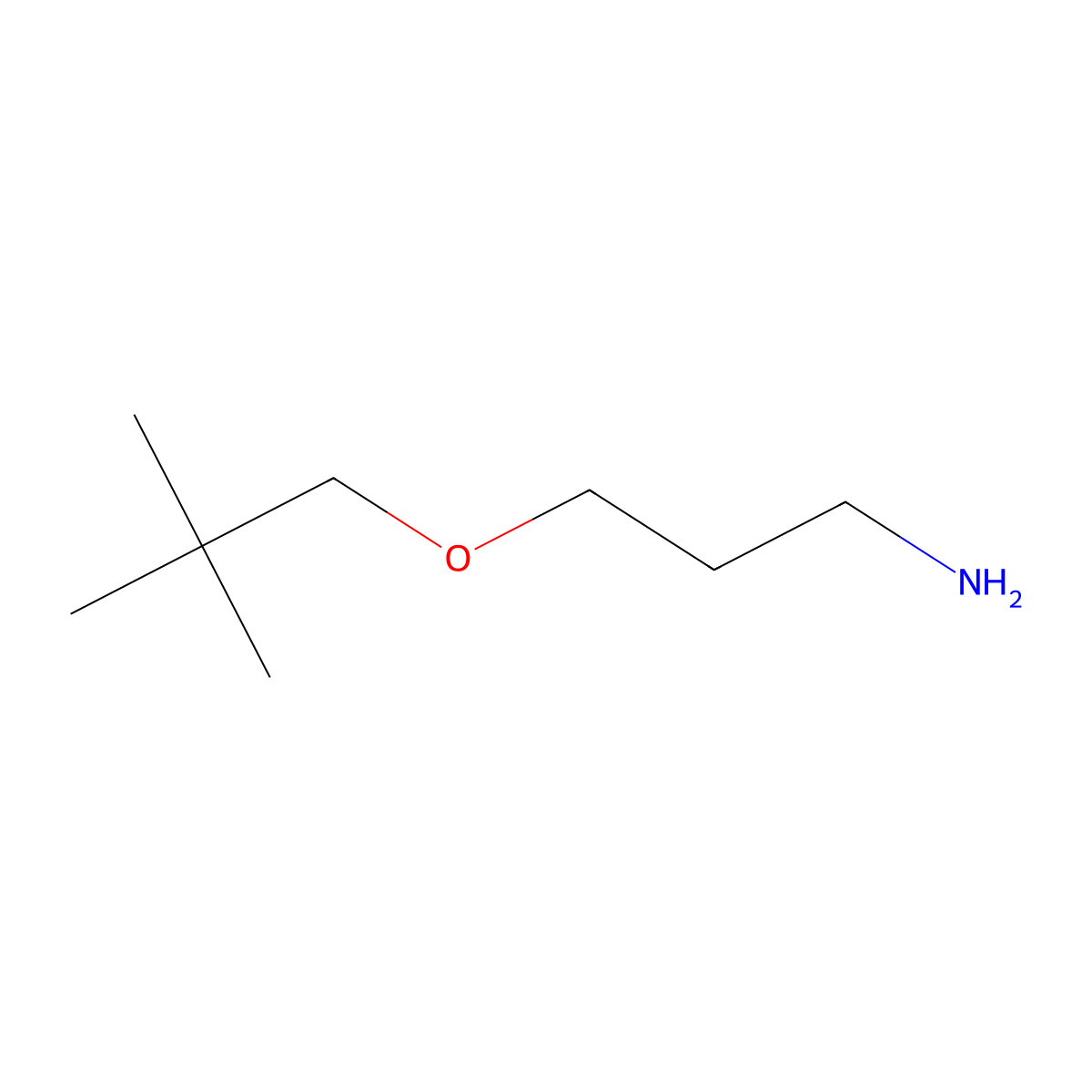 3-(2,2-Dimethylpropoxy)propan-1-amine molecular structure, CAS 1542886-33-8
