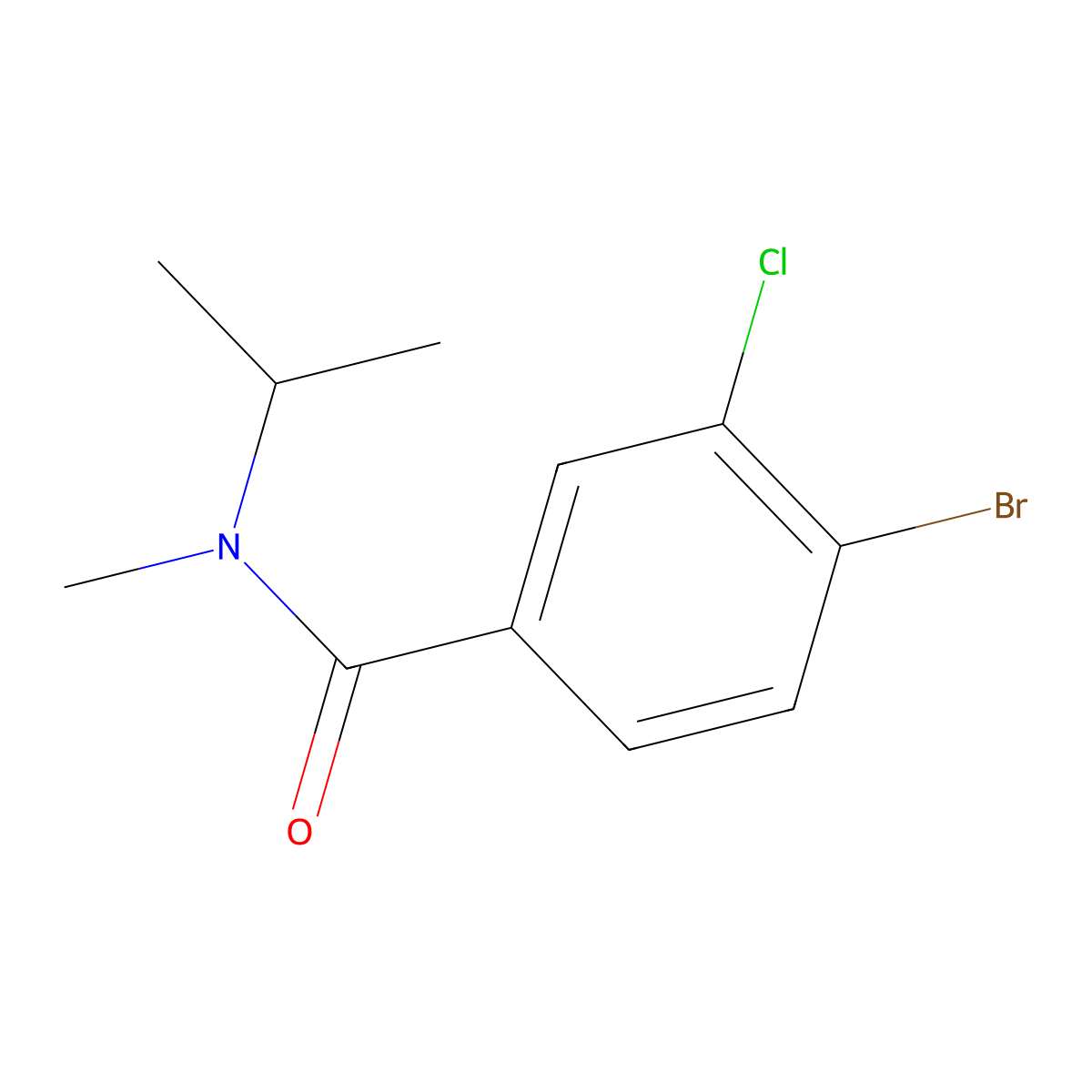 4-bromo-3-chloro-N-methyl-N-(propan-2-yl)benzamide molecular structure, CAS 1542894-13-2