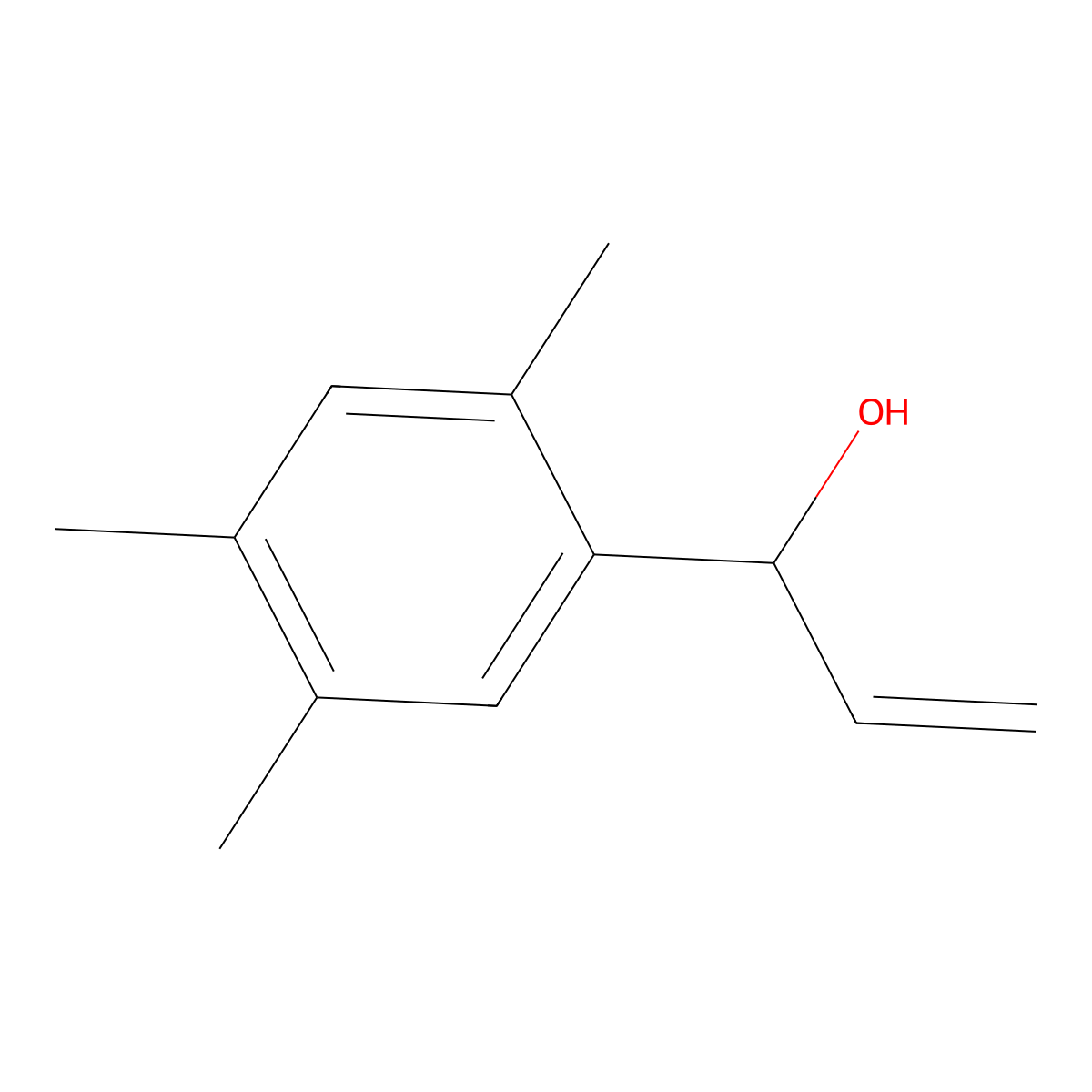 1-(2,4,5-Trimethylphenyl)prop-2-en-1-ol molecular structure, CAS 1542899-76-2