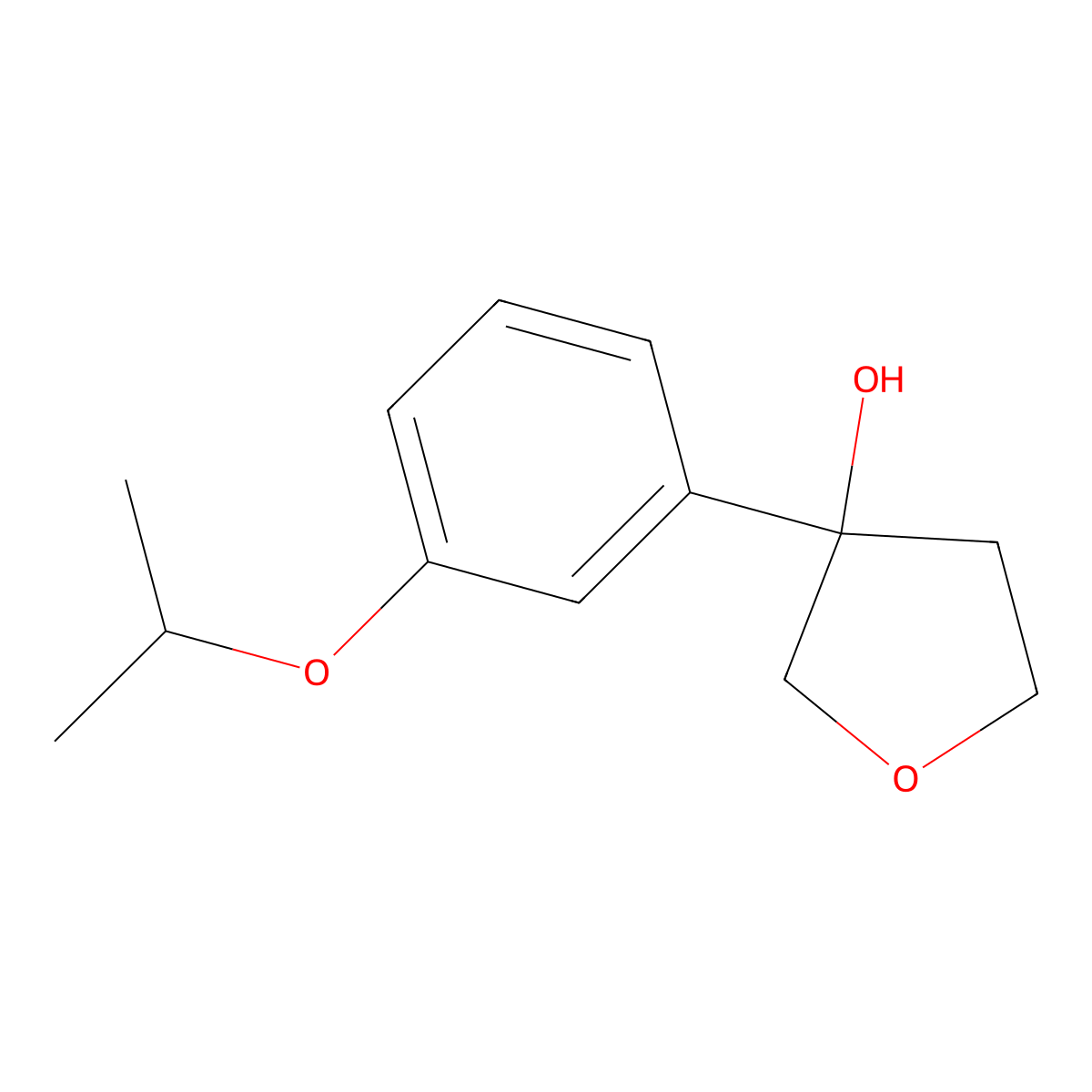Tetrahydro-3-[3-(1-methylethoxy)phenyl]-3-furanol molecular structure, CAS 1542899-78-4