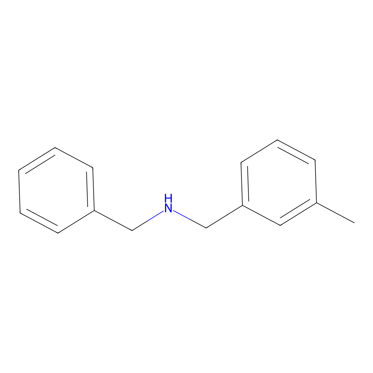 N-benzyl-1-(3-methylphenyl)methanamine molecular structure, CAS 15429-17-1
