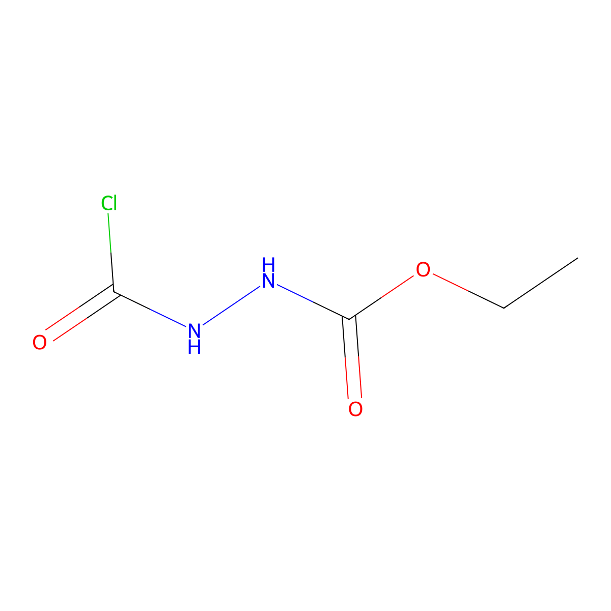 Ethyl 3-(chloroformyl)carbazate molecular structure, CAS 15429-42-2