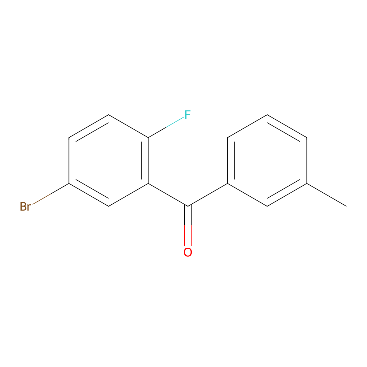 Methanone, (5-bromo-2-fluorophenyl)(3-methylphenyl)- molecular structure, CAS 1542941-81-0