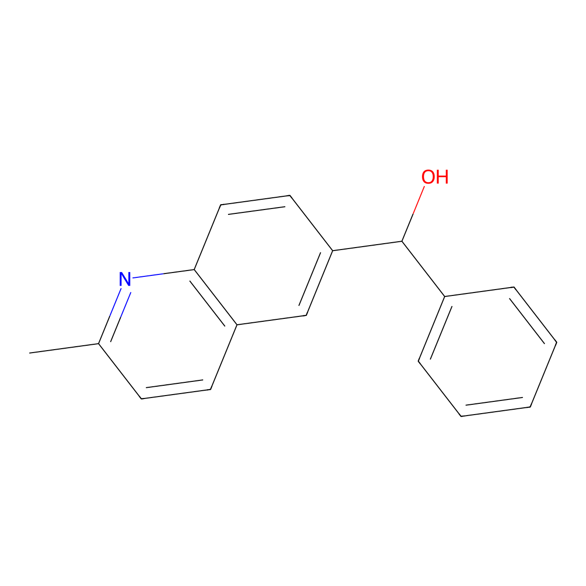 2-Methyl-alpha-phenyl-6-quinolinemethanol molecular structure, CAS 1542979-02-1