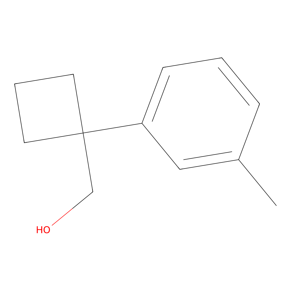 (1-(m-Tolyl)cyclobutyl)methanol molecular structure, CAS 1542983-56-1