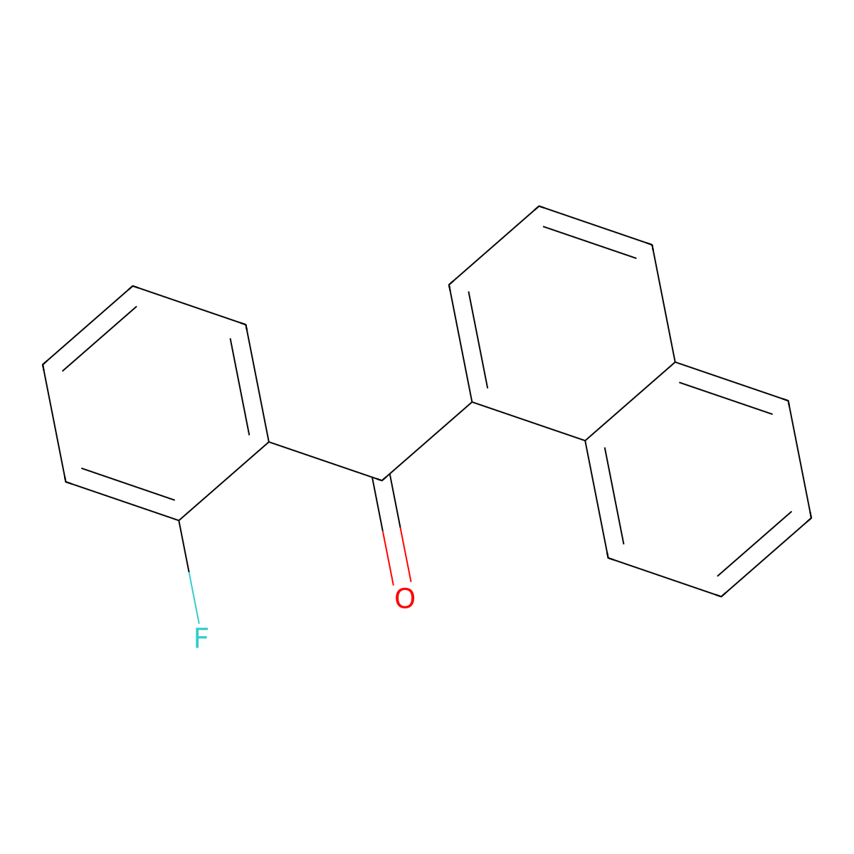 (2-Fluorophenyl)(naphthalen-1-yl)methanone molecular structure, CAS 1543-59-5