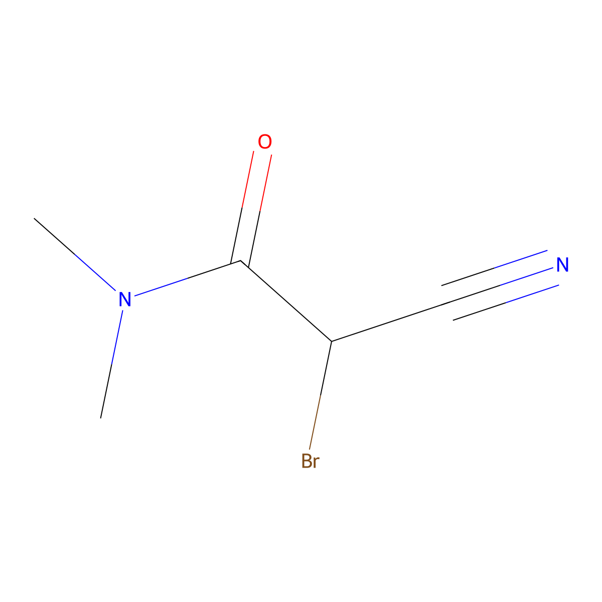 Acetamide, 2-bromo-2-cyano-N,N-dimethyl- molecular structure, CAS 15430-62-3