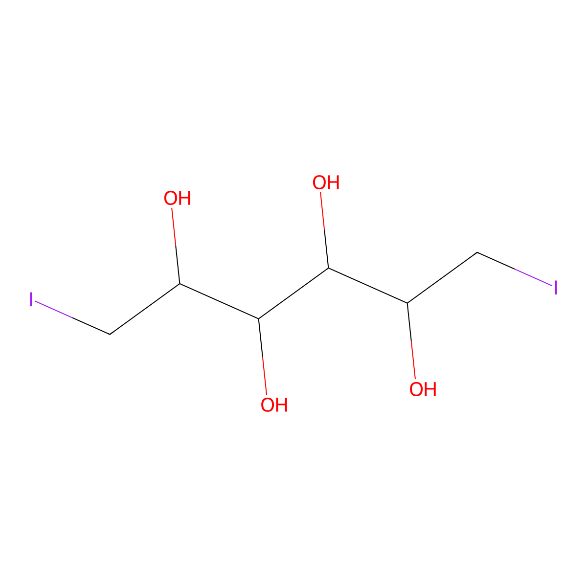 1,6-Dideoxy-1,6-diiodohexitol molecular structure, CAS 15430-91-8
