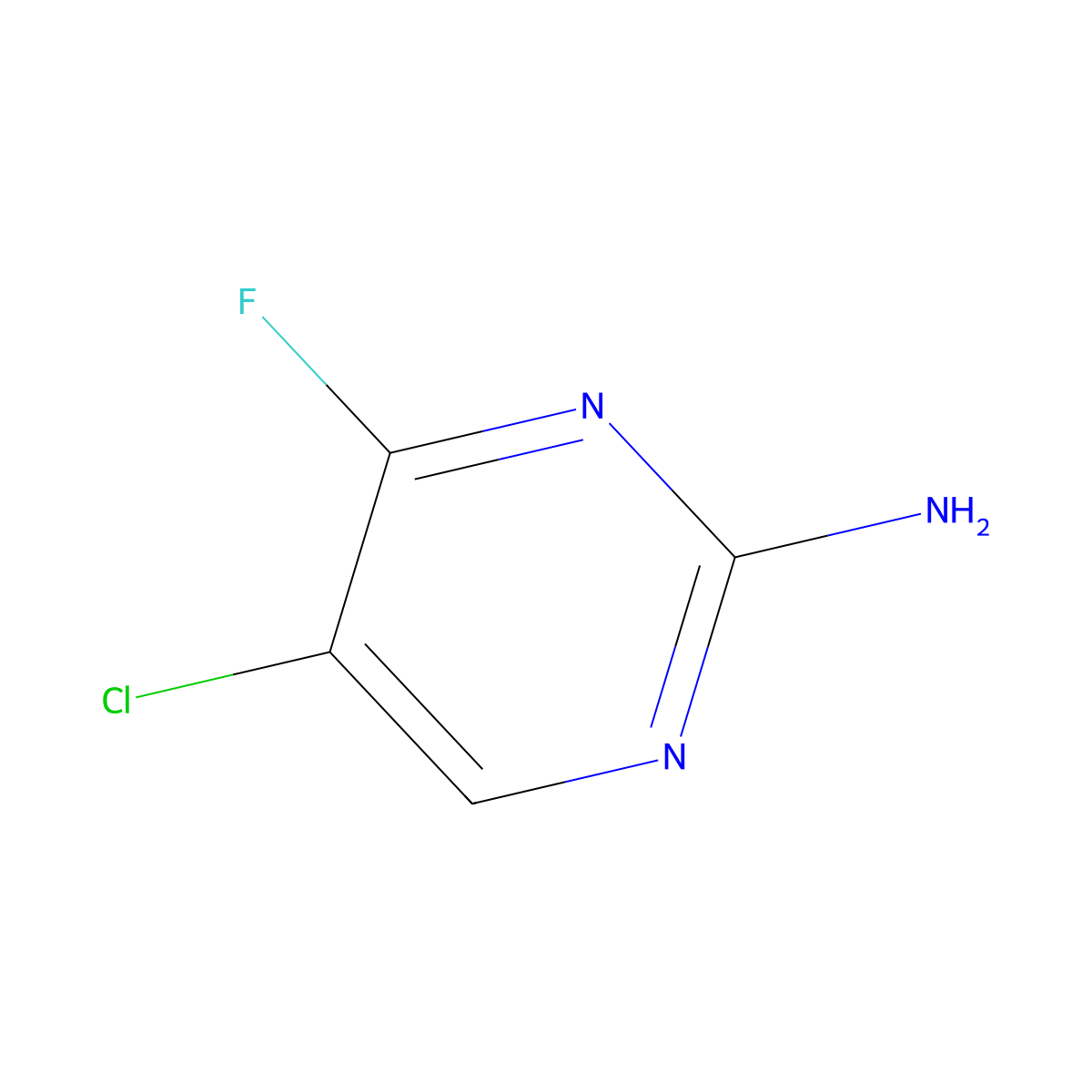 5-Chloro-4-fluoropyrimidin-2-amine molecular structure, CAS 1543022-92-9