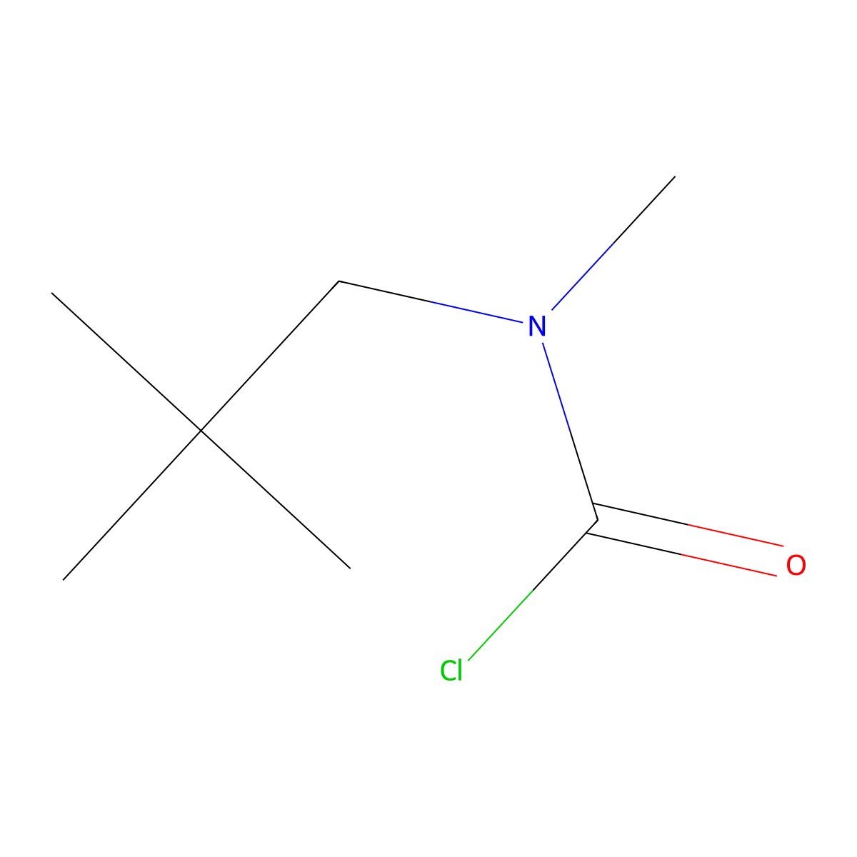 N-(2,2-dimethylpropyl)-N-methylcarbamoyl chloride molecular structure, CAS 1543028-41-6