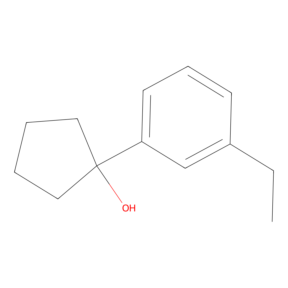 1-(3-Ethylphenyl)cyclopentanol molecular structure, CAS 1543040-34-1
