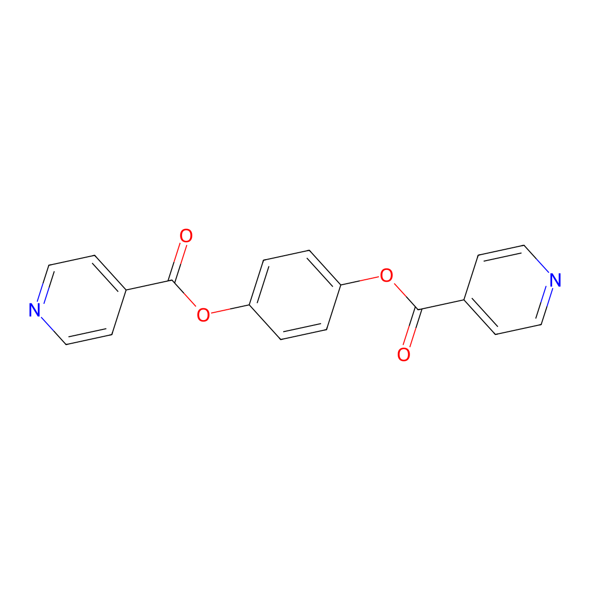 1,4-Phenylene diisonicotinate molecular structure, CAS 154306-50-0