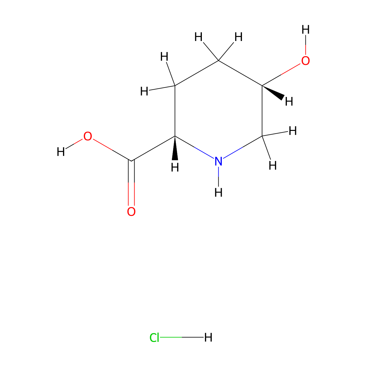 (2s,5s)-5-Hydroxypiperidine-2-carboxylic acid hydrochloride molecular structure, CAS 154307-84-3