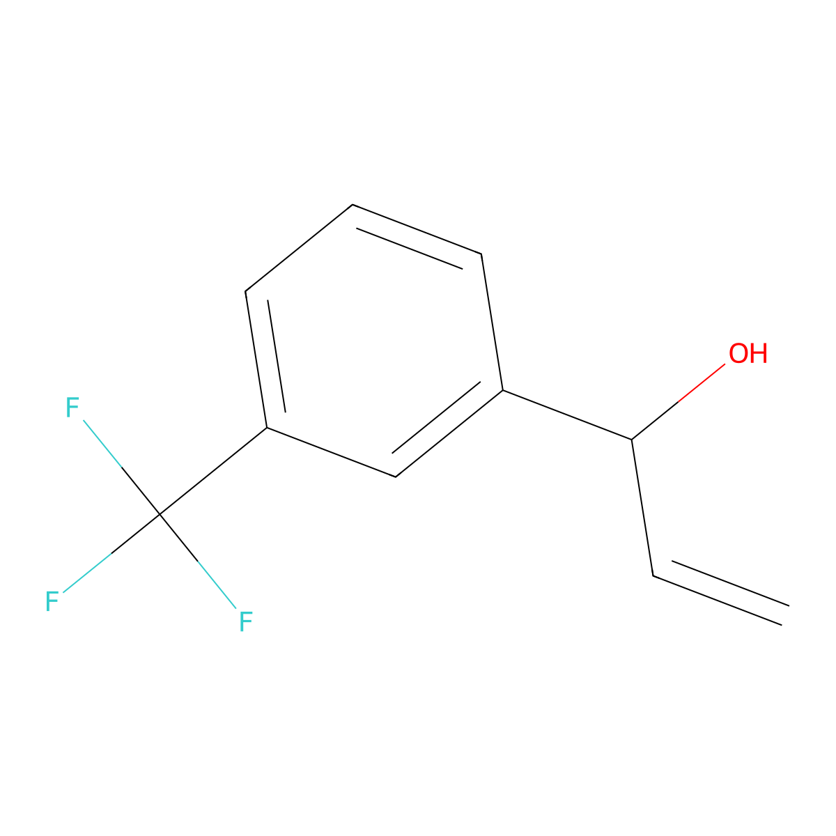 1-(3-(Trifluoromethyl)phenyl)prop-2-en-1-ol molecular structure, CAS 154309-48-5